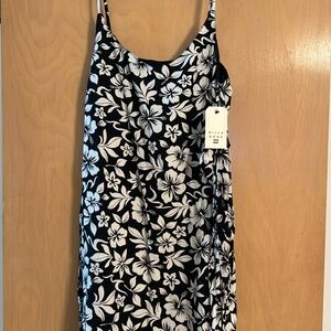 Black Floral Dress NWT